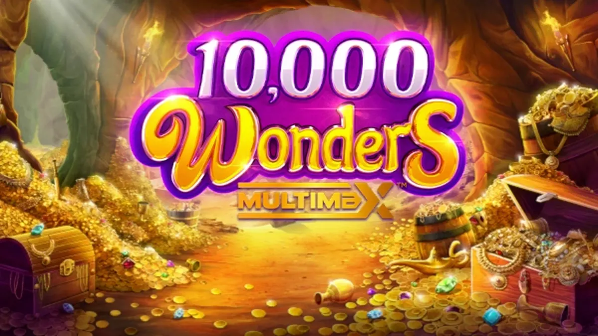 Interface do jogo de slot 10,000 Wonders Multimax